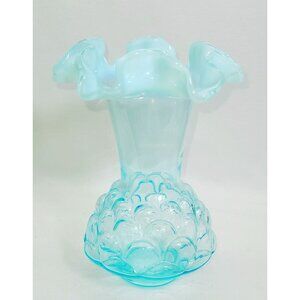 Fenton Aqua Opalescent Jaqueline Vase